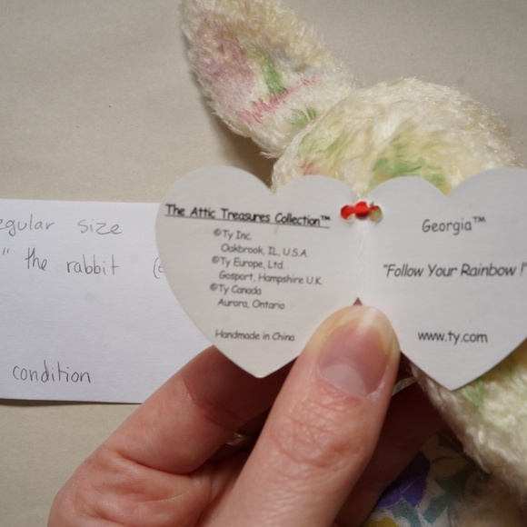 TY - beanie baby - Georgia the rabbit (1993) - Picture 2 of 3